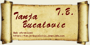 Tanja Bucalović vizit kartica